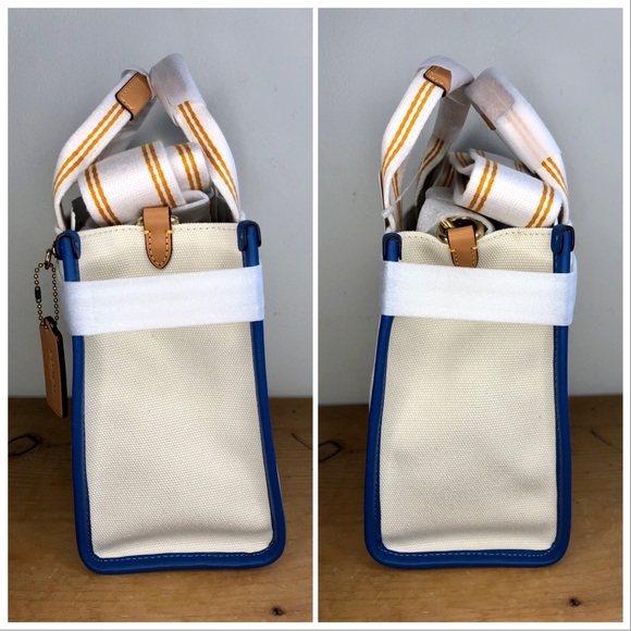 New Coach Tote 22 With Sci-Fi Big Apple Camp Print Chalk - Picture 3 of 7